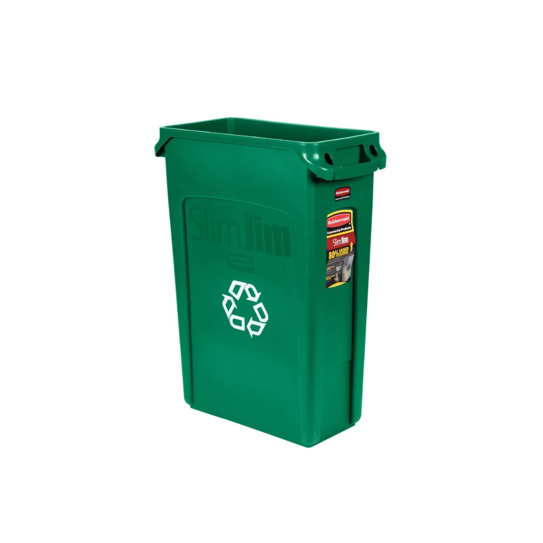 Rubbermaid Slim Jim szemetes kuka- 87L -zöld