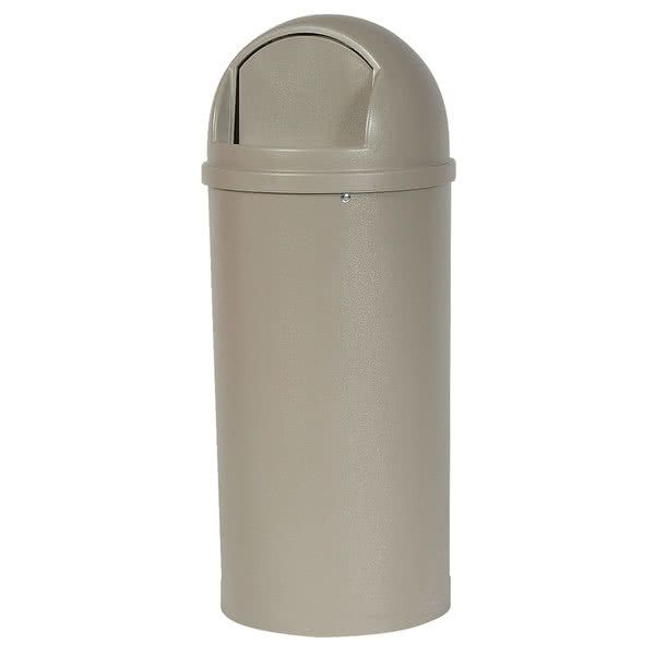 Rubbermaid Marshal- billenőfedeles szemetes- UV védelemmel-bézs-56,8 l