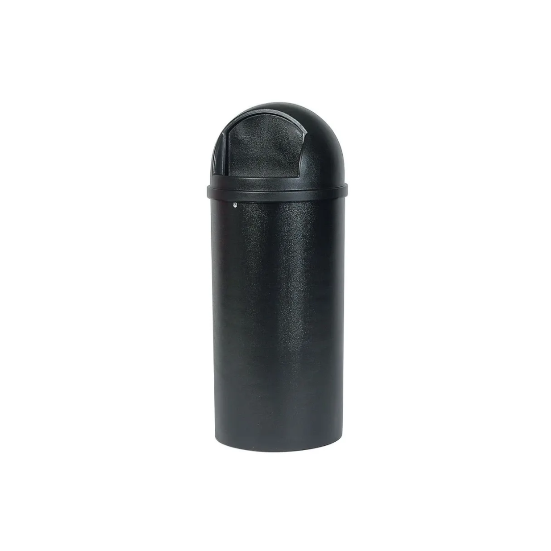 Rubbermaid Marshal-billenőfedeles szemetes-fekete-95l- UV védelemmel