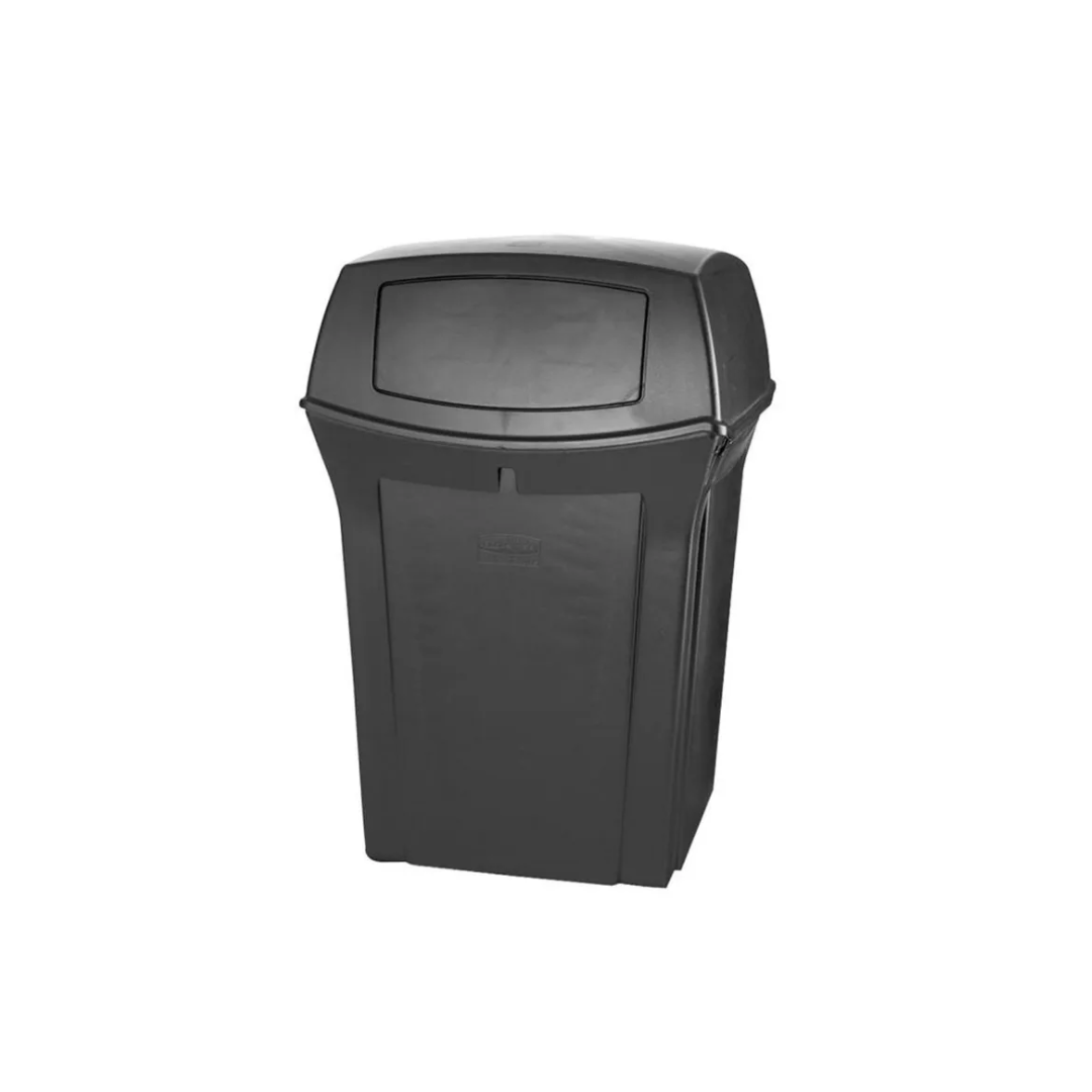 Rubbermaid Ranger kültéri szemetes, zárt-fekete-170,3L