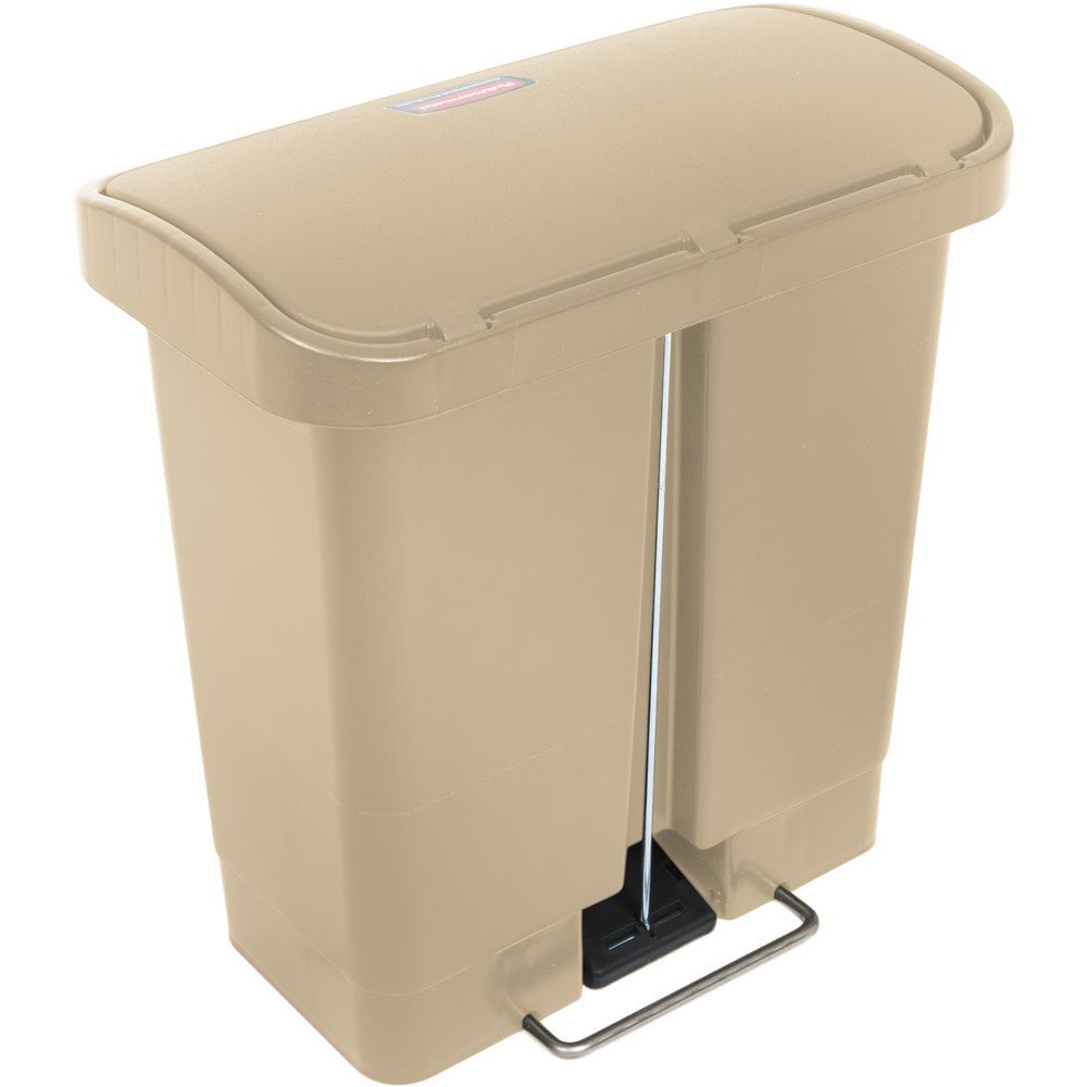 Rubbermaid Step-On keskeny pedálos szemetes kuka-15L-bézs