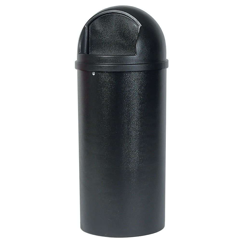 Rubbermaid Marshal-billenőfedeles szemetes-fekete-95l- UV védelemmel