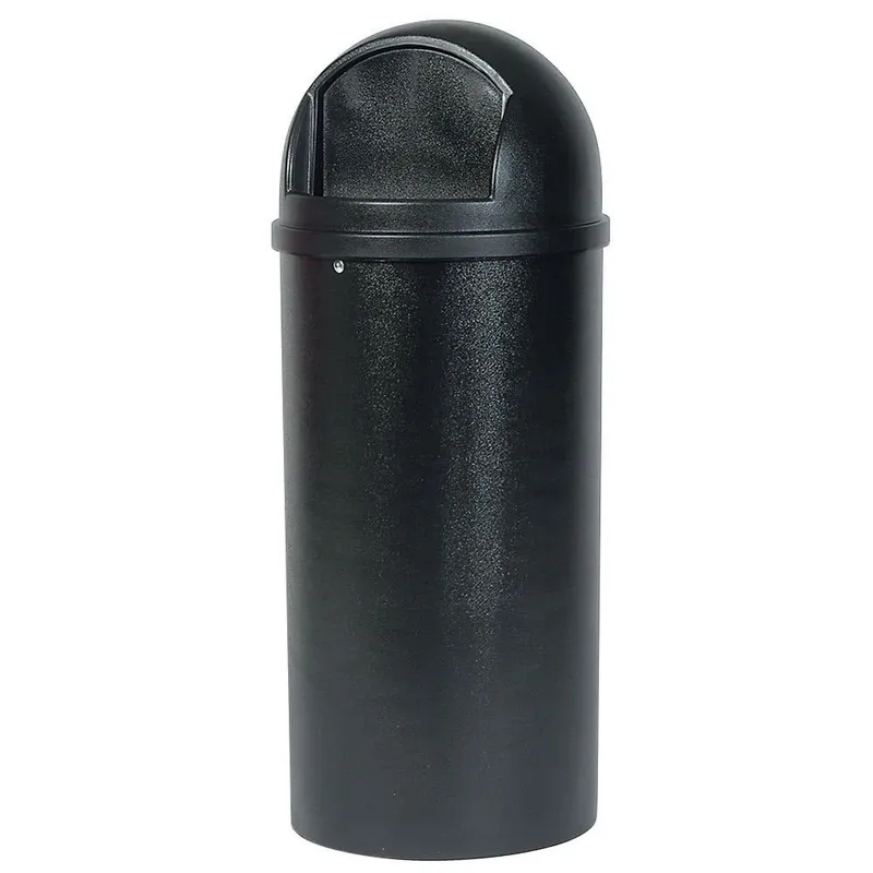 Rubbermaid Marshal-billenőfedeles szemetes-fekete-95l- UV védelemmel