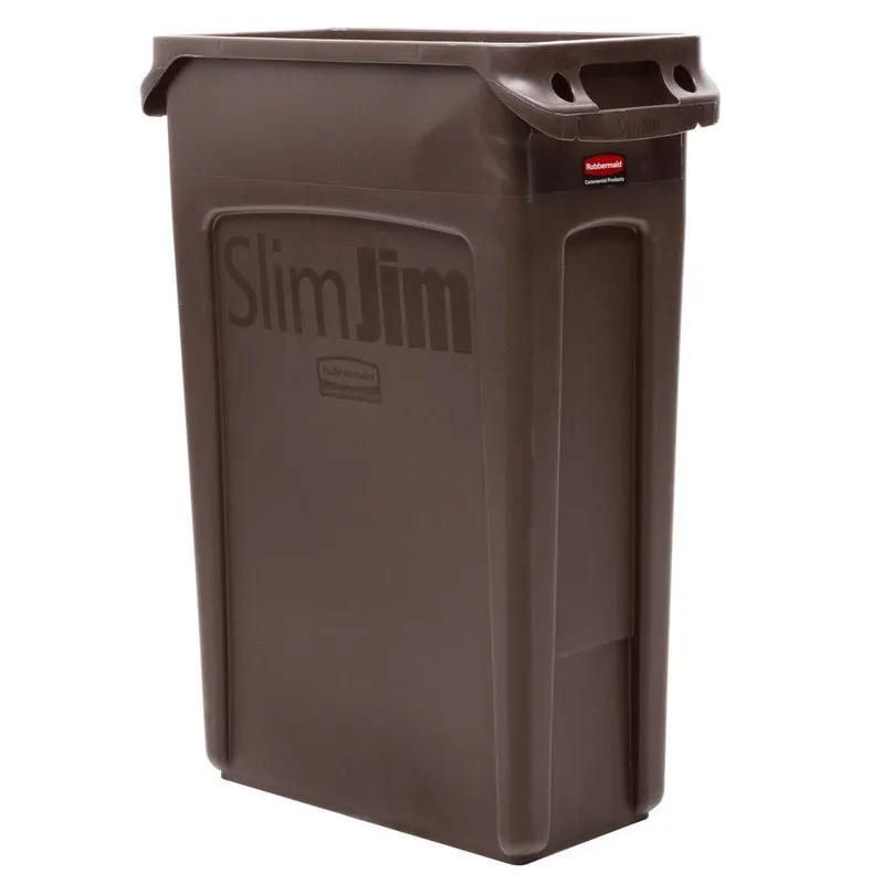 Rubbermaid slim jim szemetes kuka- 87 literes-barna