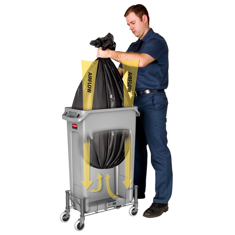 Rubbermaid Slim Jim szemetes kuka- 87L -szürke