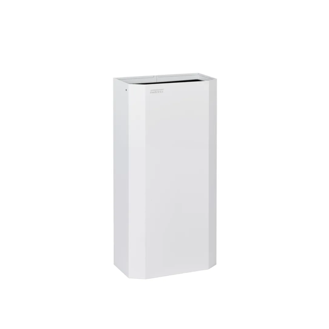 Mediclinics fali acél szemetes, nyitott-fehér-40 L