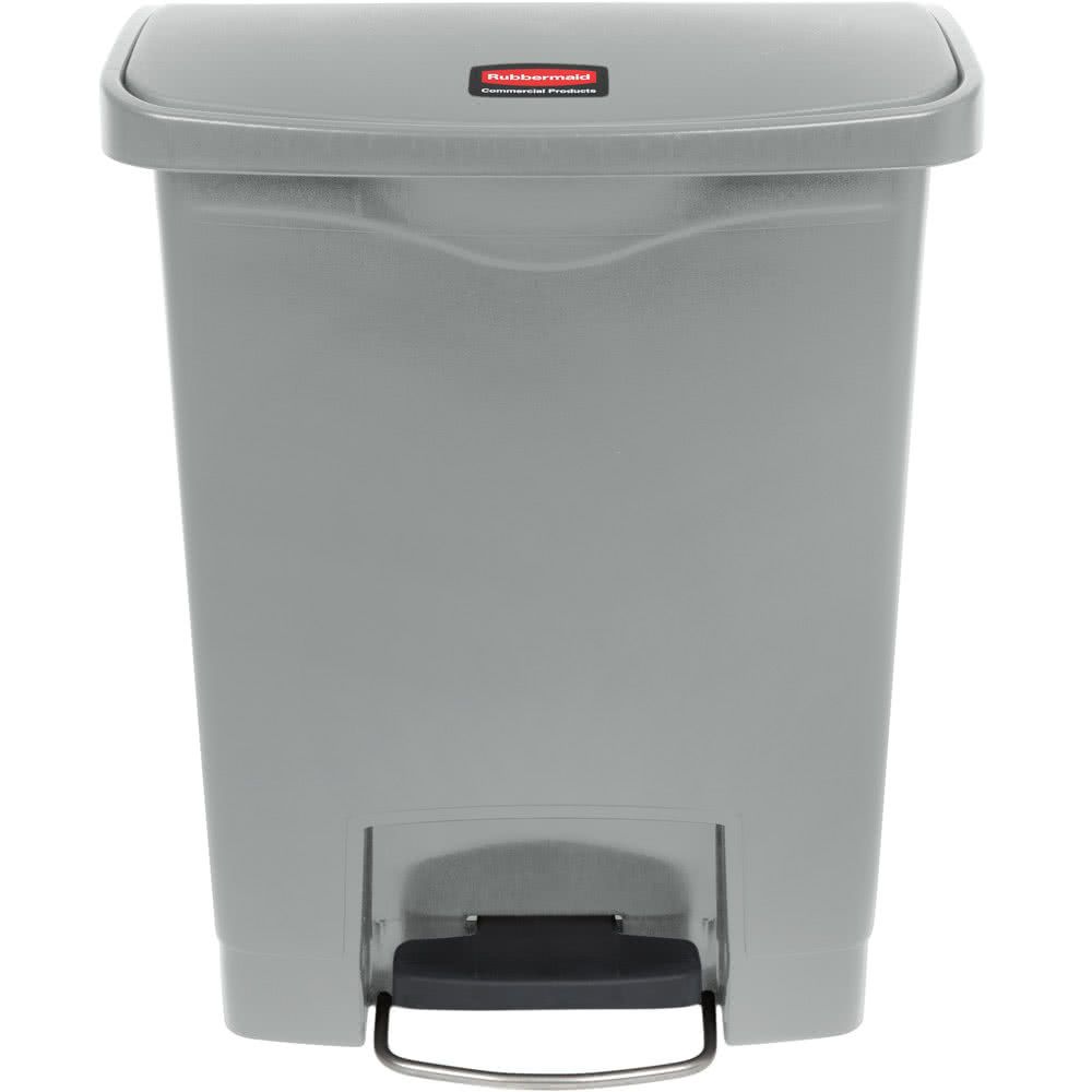 Rubbermaid Step-On keskeny pedálos szemetes kuka-szürke-30 literes