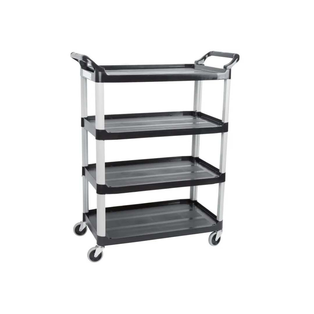 Rubbermaid X-Tra szervizkocsi 4 polcos- fekete