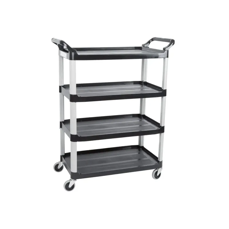 Rubbermaid X-Tra szervizkocsi 4 polcos- fekete
