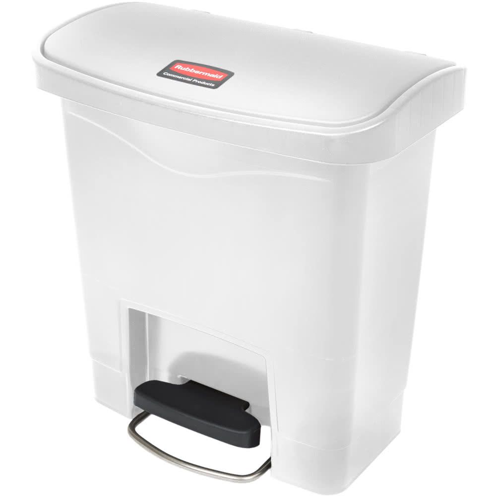 Rubbermaid Step-On keskeny szemetes kuka-15L fehér