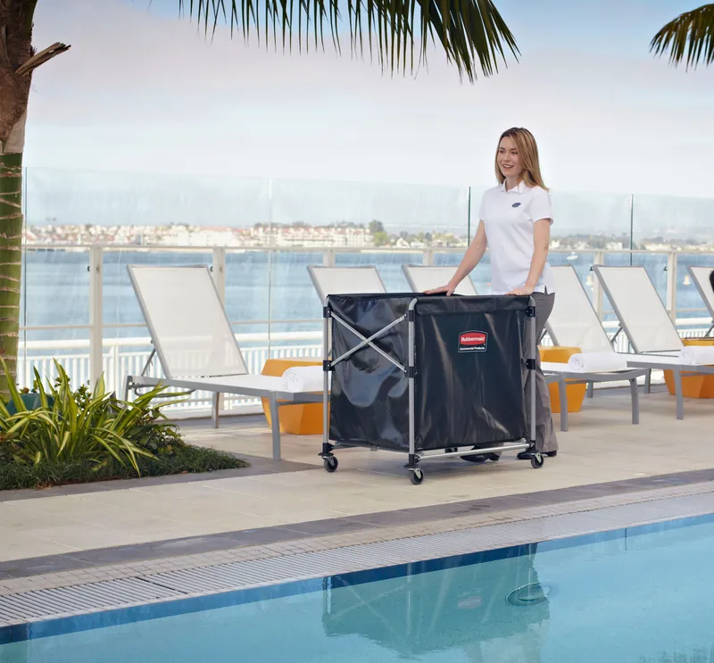 Rubbermaid X-Cart mosodai és szállodai kocsi váz ( zsák nélkül) 300L-es