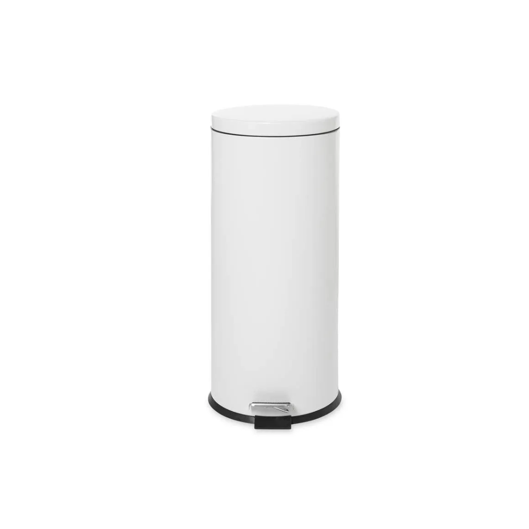Rubbermaid pedálos szemetes, rozsdamentes 30L-es, fehér