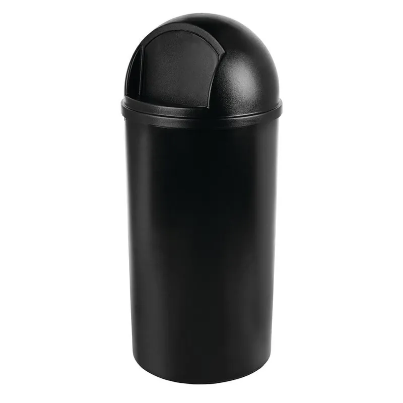 Rubbermaid Marshal-billenőfedeles szemetes-fekete-95l- UV védelemmel