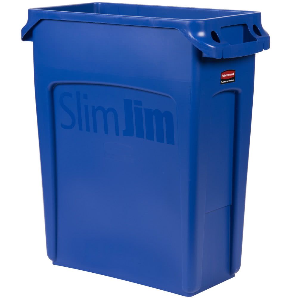 Rubbermaid Slim Jim keskeny szemetes kuka 60L-kék ( 4db/karton)
