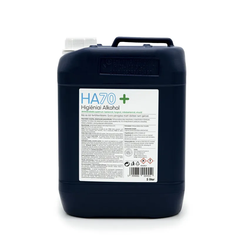 Ha70+ kézfertőtlenítő higiéniai alkohol - 5L