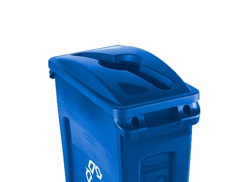 Rubbermaid Slim Jim szemetes kuka tető- két féle bedobónyílással- kék