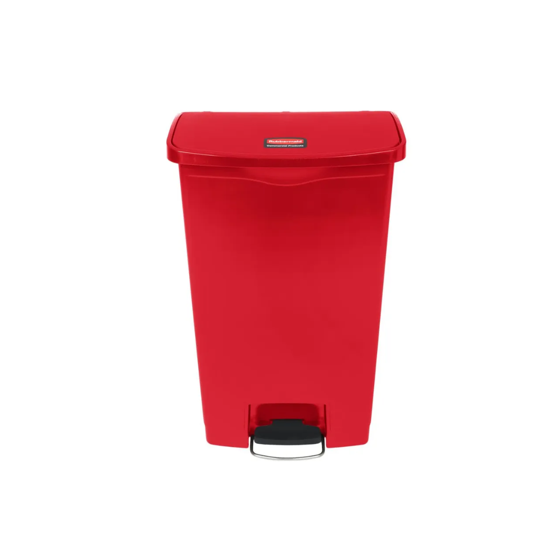 Rubbermaid Step-on keskeny pedálos szemetes kuka, piros- 68L