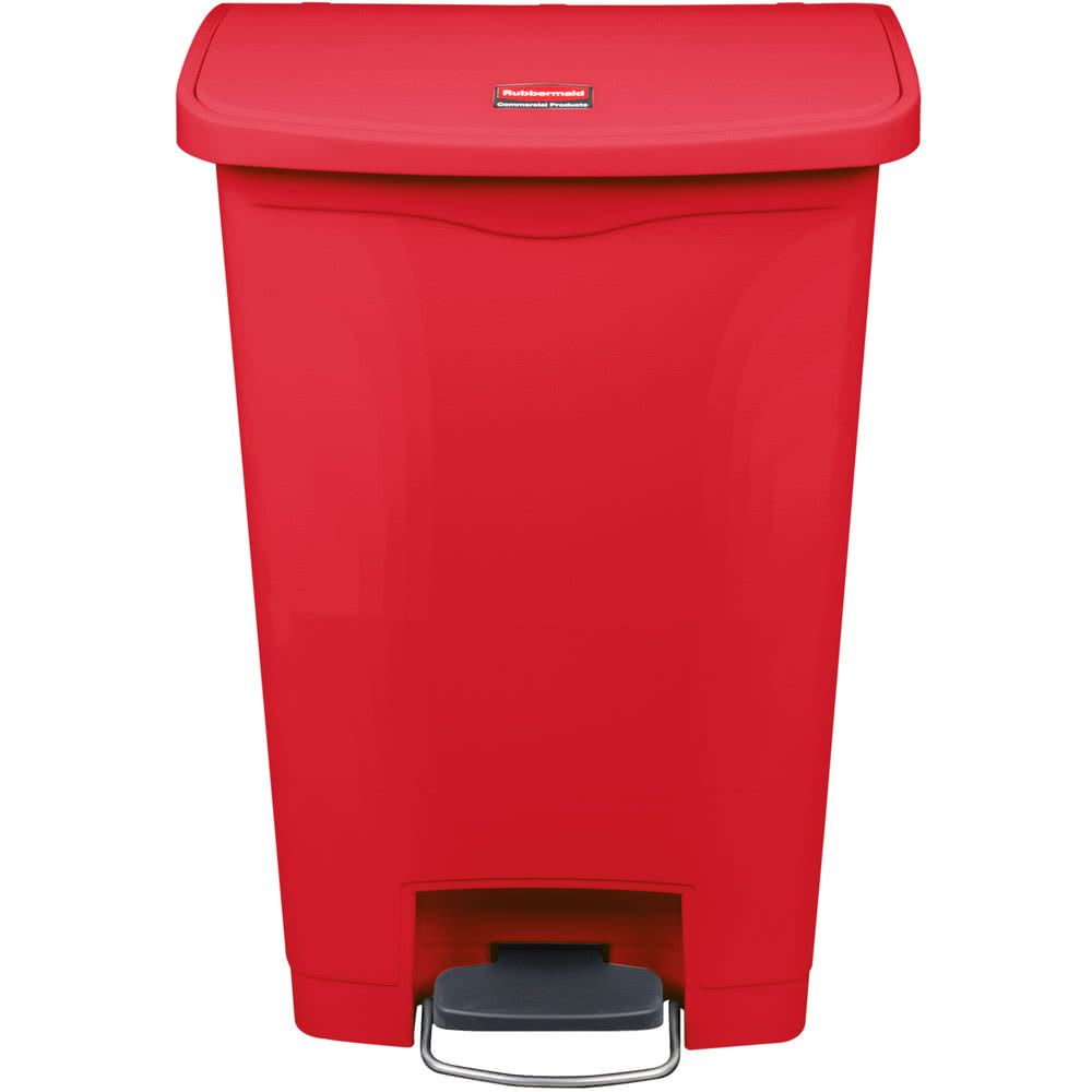 Rubbermaid Step-on pedálos keskeny szemetes kuka-piros- 50L
