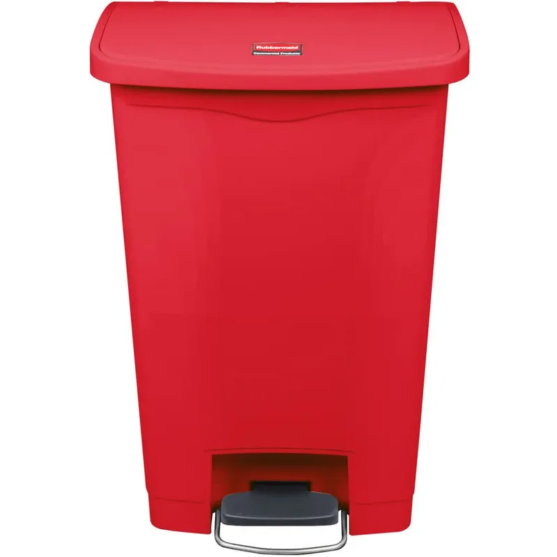 Rubbermaid Step-on pedálos keskeny szemetes kuka-piros- 50L