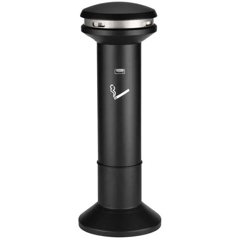 Rubbermaid nagy kapacitású cigaretta csikkgyűjtő torony- fekete