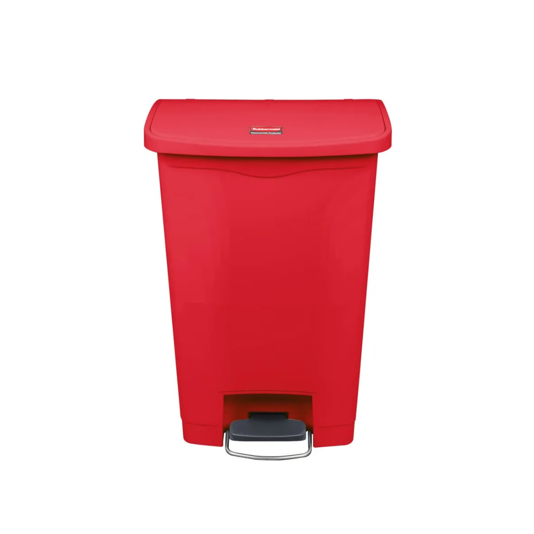Rubbermaid Step-on pedálos keskeny szemetes kuka-piros- 50L