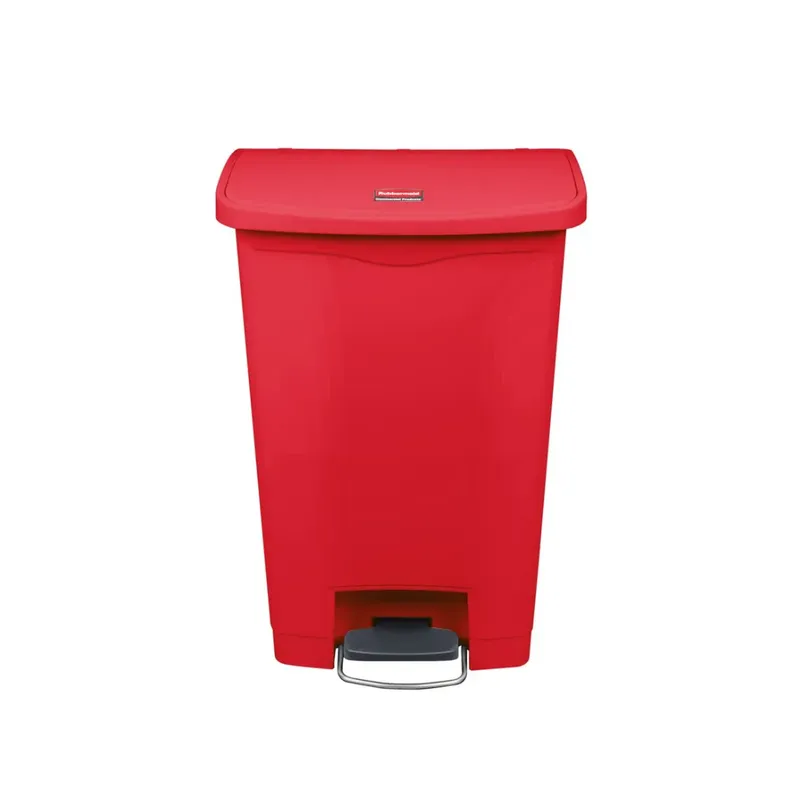 Rubbermaid Step-on pedálos keskeny szemetes kuka-piros- 50L