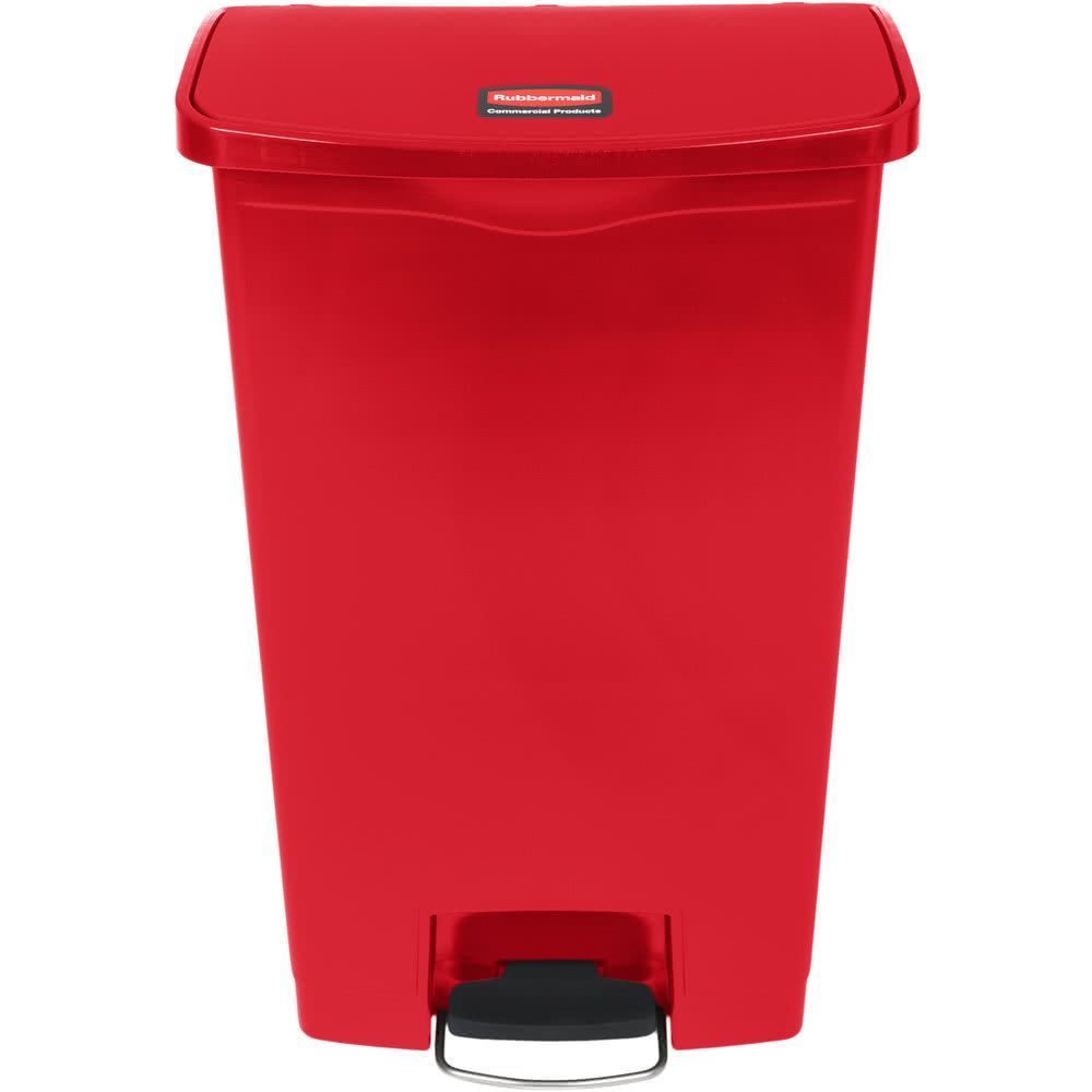 Rubbermaid Step-on keskeny pedálos szemetes kuka, piros- 68L