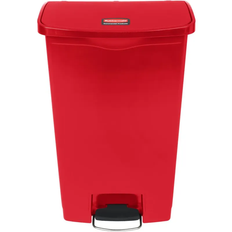 Rubbermaid Step-on keskeny pedálos szemetes kuka, piros- 68L