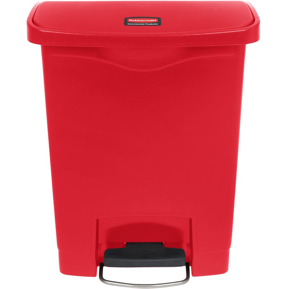 Rubbermaid Step On piros keskeny pedálos szemetes kuka 30 literes