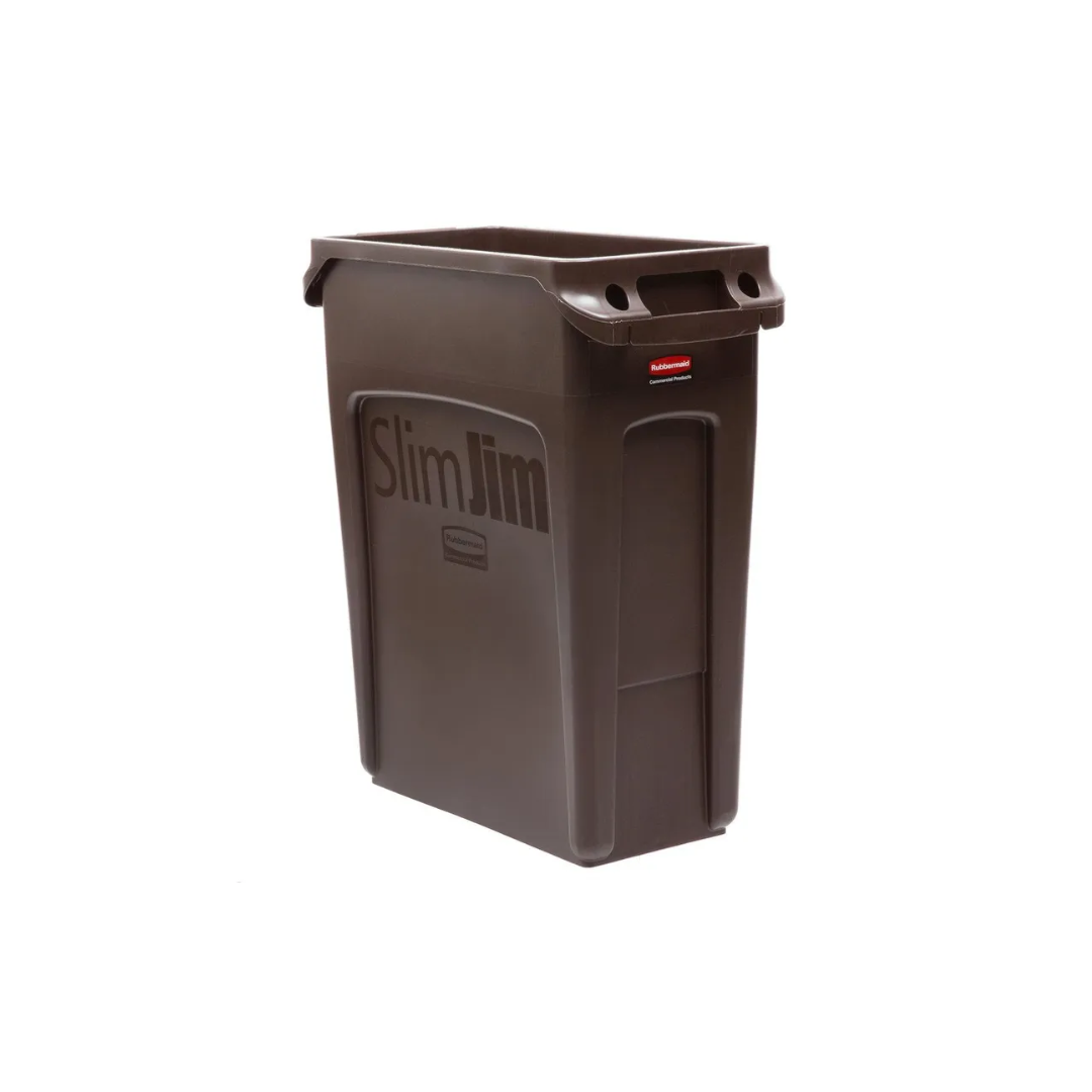 Rubbermaid Slim Jim keskeny szemetes kuka 60 literes-barna