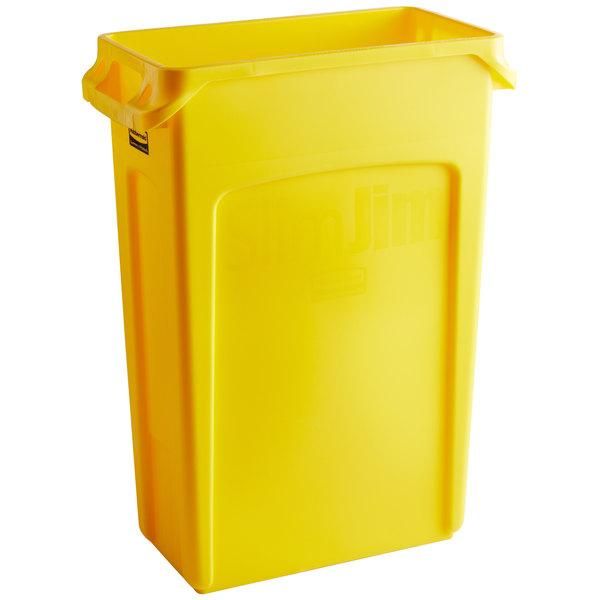 Rubbermaid slim jim szemetes kuka 87L - sárga