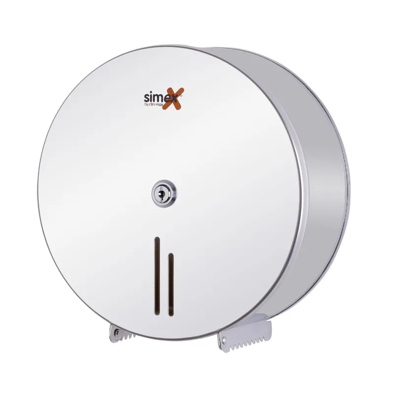 Simex rozsdamentes ipari wc papír adagoló-fényes-Ø285mm