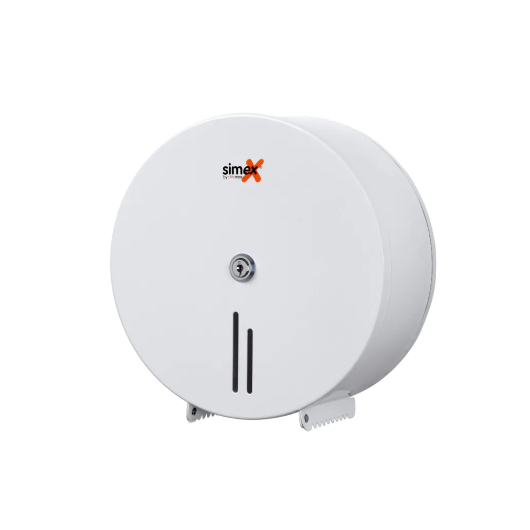 Simex acél ipari wc papír adagoló- fehér-Ø285mm