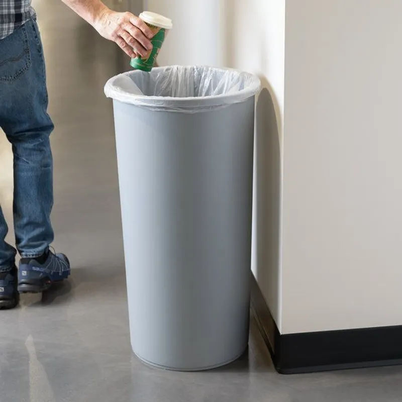 Rubbermaid Irodai szemetes kör alakú, 83L, szürke ( 4 db / karton)