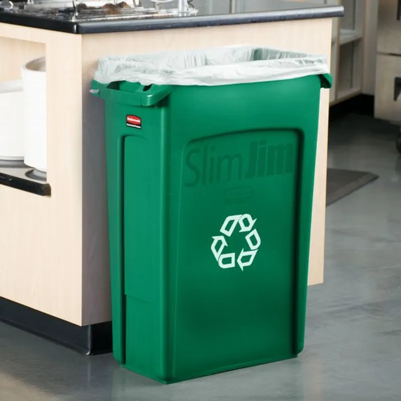 Rubbermaid Slim Jim szemetes kuka- 87L -zöld