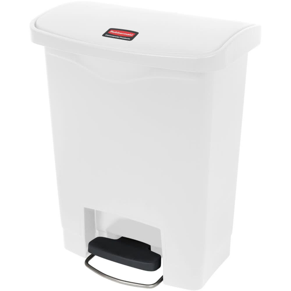 Rubbermaid Step-On keskeny pedálos szemetes kuka-fehér-30L