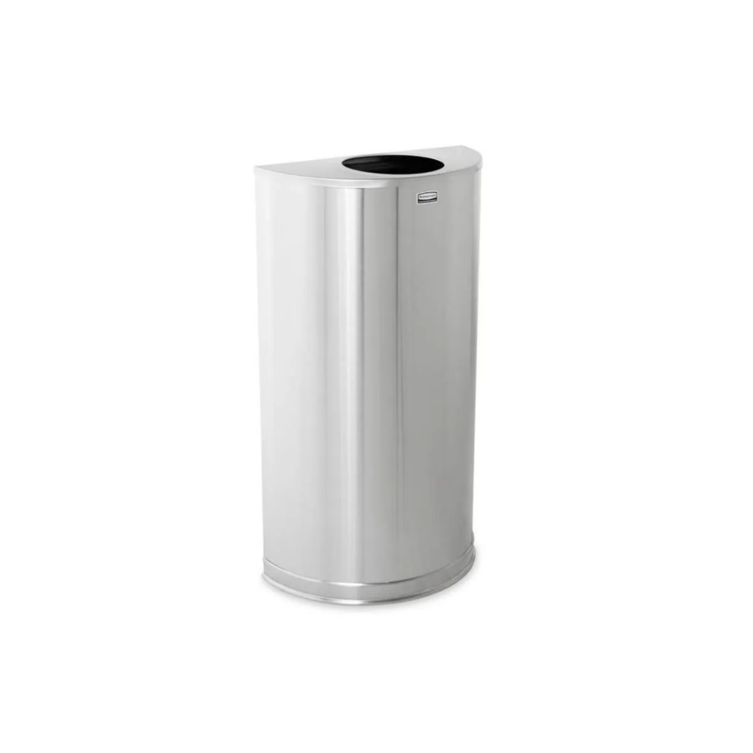 Rubbermaid dekoratív félkör alakú szemetes - 45 literes- ezüst