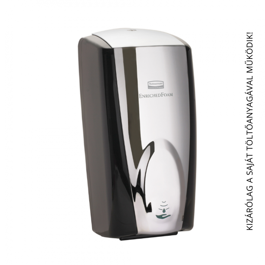 Rubbermaid 1,1L-es automata hab fertőtlenítő adagoló/szappan adagoló króm-fekete