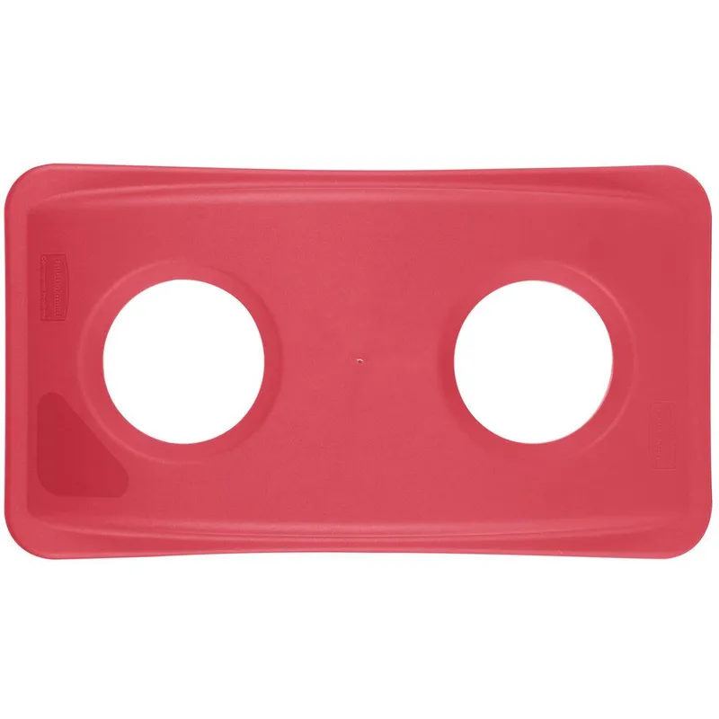 Rubbermaid Slim Jim szelektív szemetes kuka tető- üveg/műanyag-piros