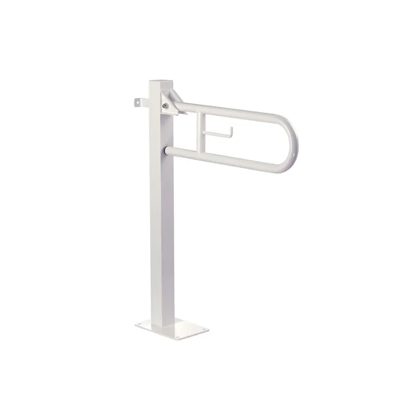 Mediclincs rozsdamentes acél kapaszkodó wc papír tartóval- vertikális-fehér-722 mm