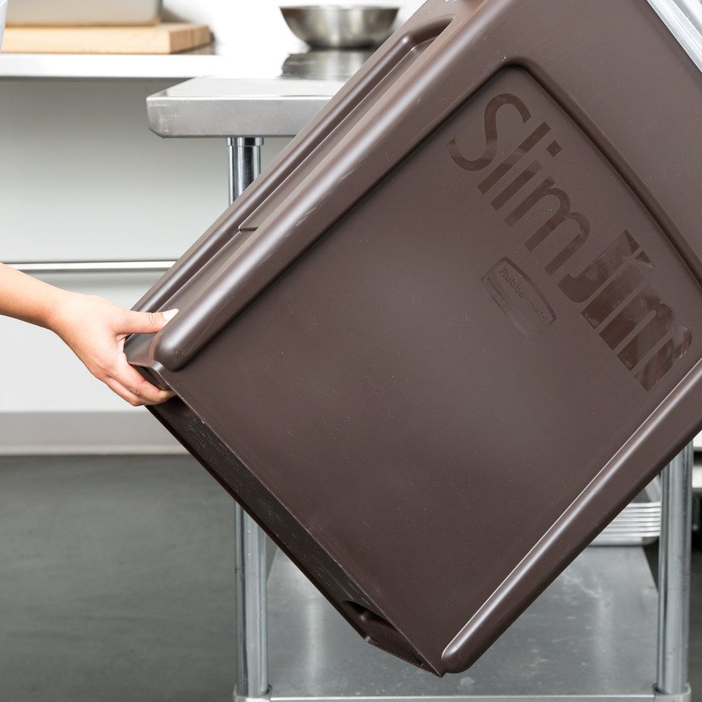 Rubbermaid Slim Jim keskeny szemetes kuka 60 literes-barna