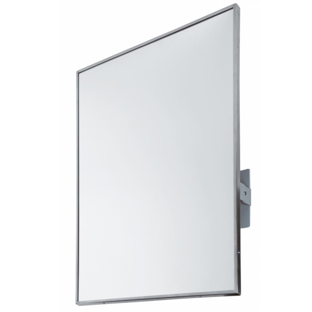 Mediclinics dönthető tükör rozsdamentes acél kerettel-800x600mm-szatén