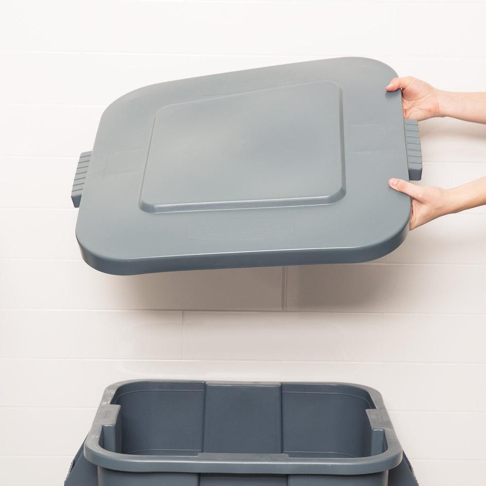 Rubbermaid négyzet alakú tető szürke 106L-es konténerhez