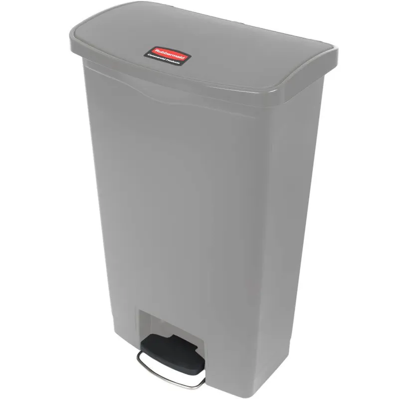 Rubbermaid Step-on keskeny pedálos szemetes kuka-szürke- 68L