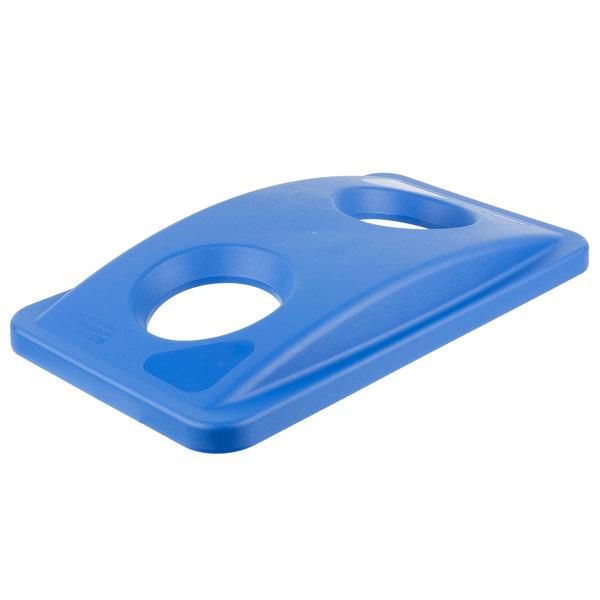 Rubbermaid Slim Jim üveggyűjtős tető- kék
