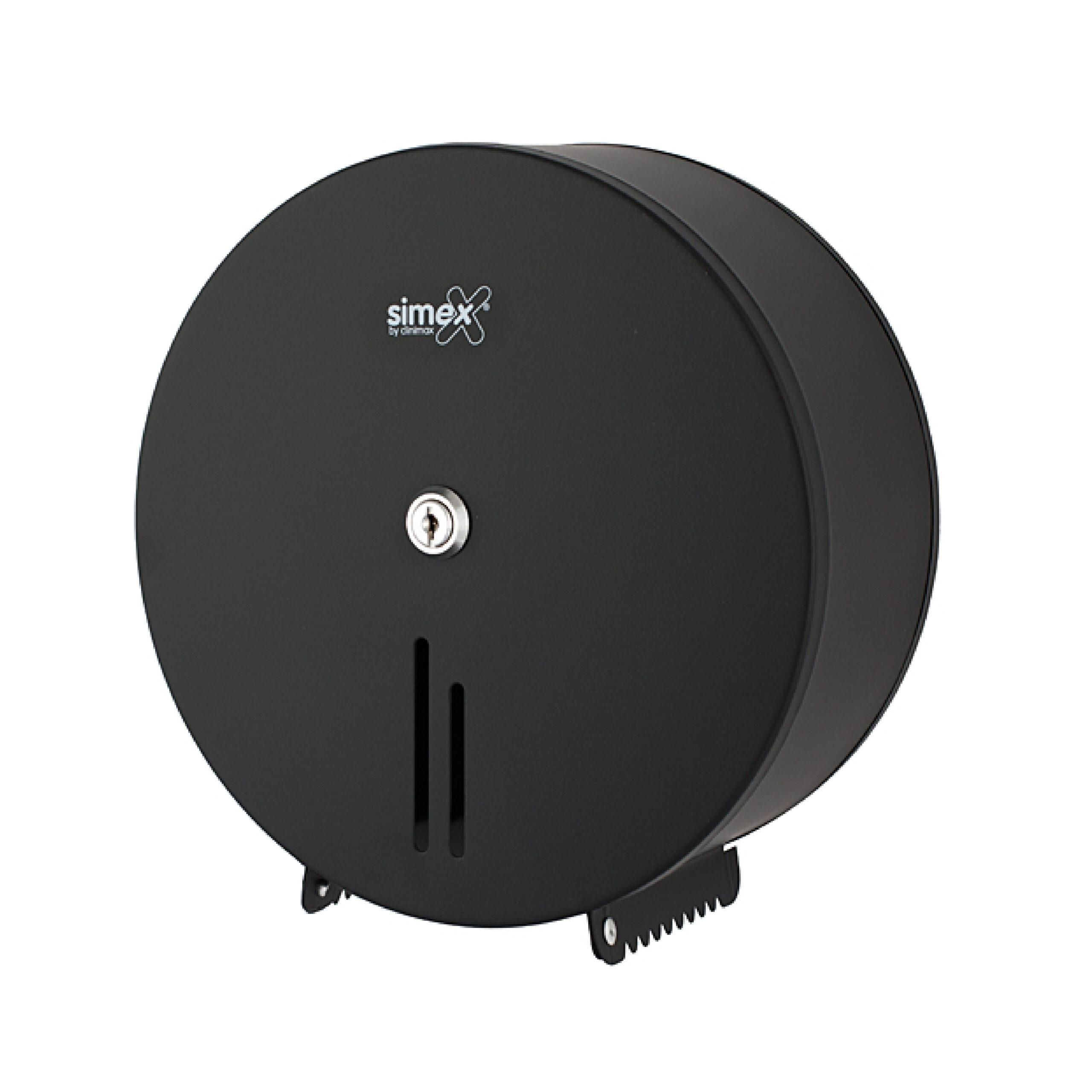 Simex acél ipari wc papír adagoló -fekete-Ø250mm