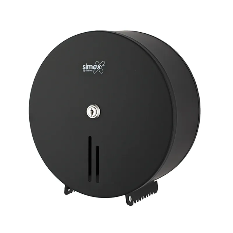 Simex acél ipari wc papír adagoló -fekete-Ø250mm