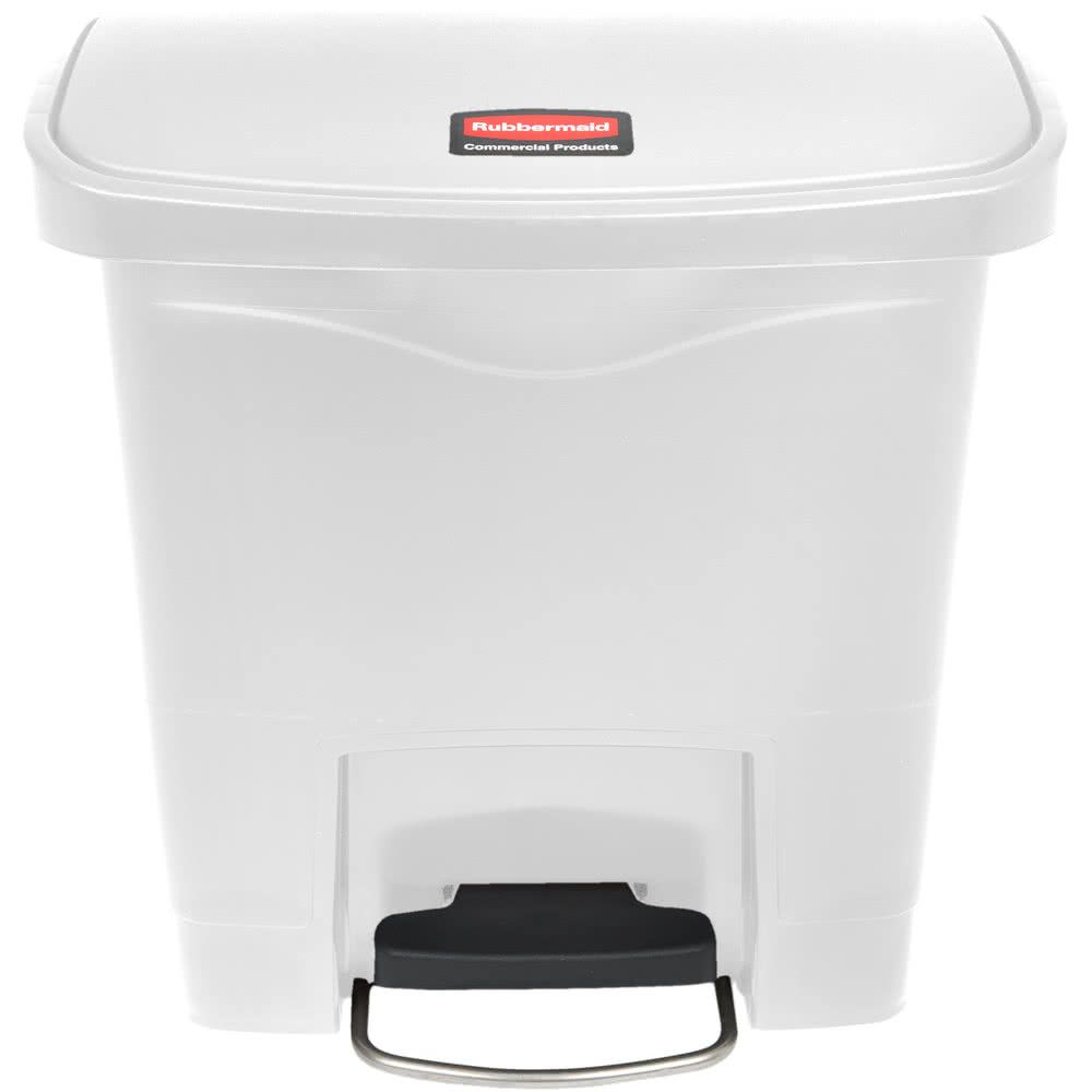 Rubbermaid Step-On keskeny szemetes kuka-15L fehér