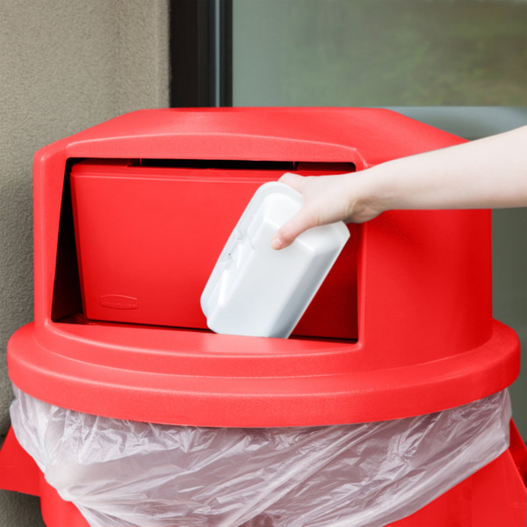 Rubbermaid Brute tető 121L-es konténerhez - piros