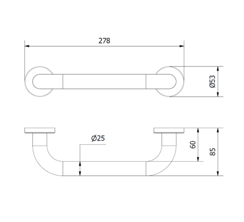 Simex fali törölközőtartó 278mm